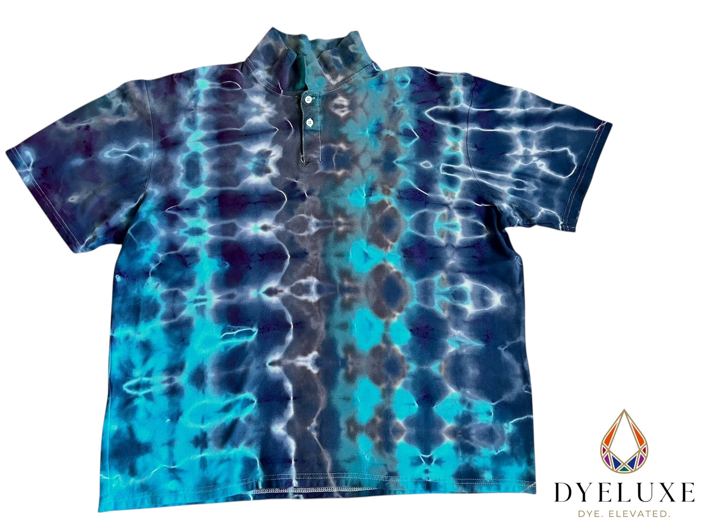 DyeLuxe Men’s Polo - Blue Wave