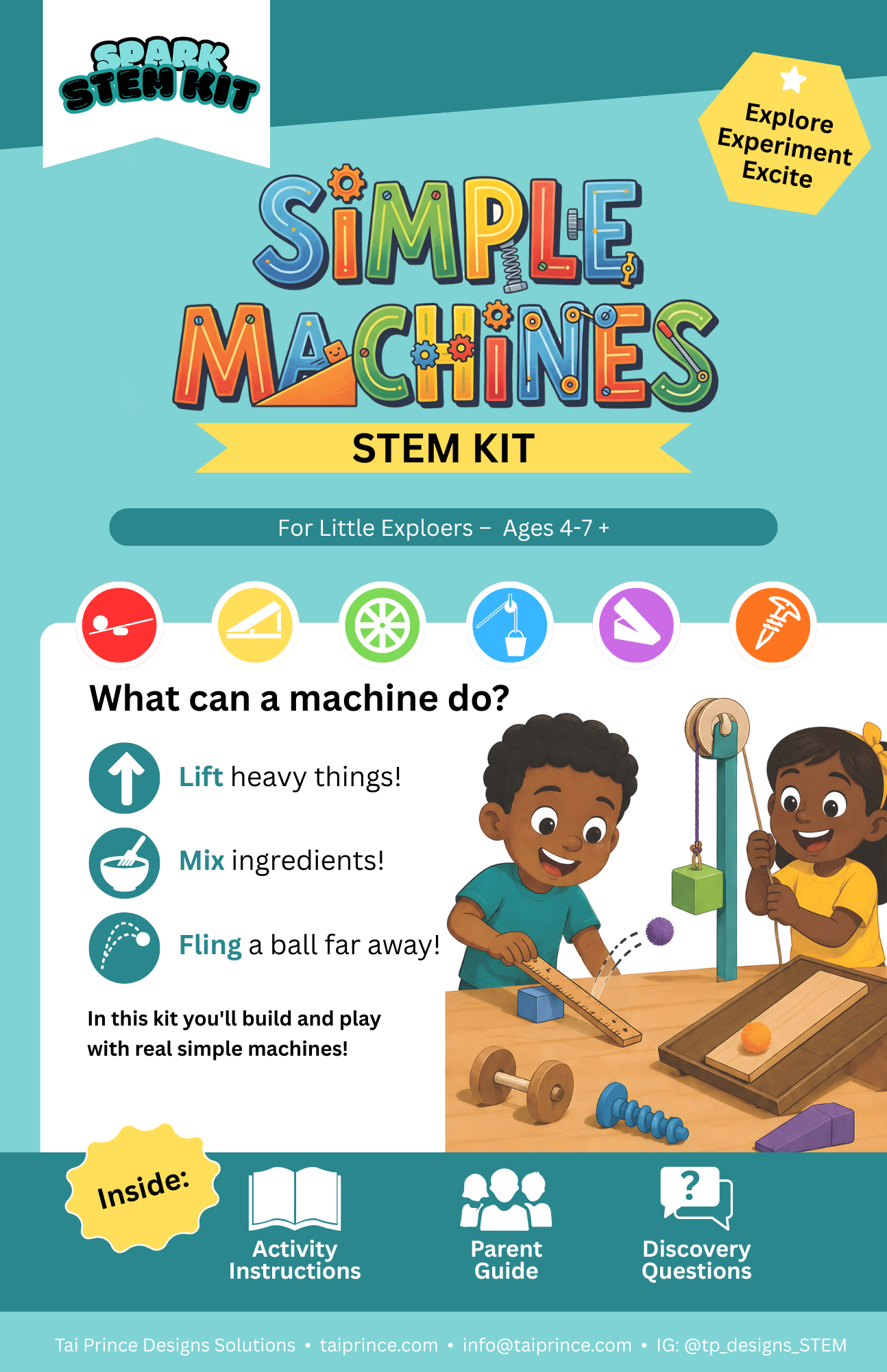 Simple Machines Explorer Kit for Little Engineers